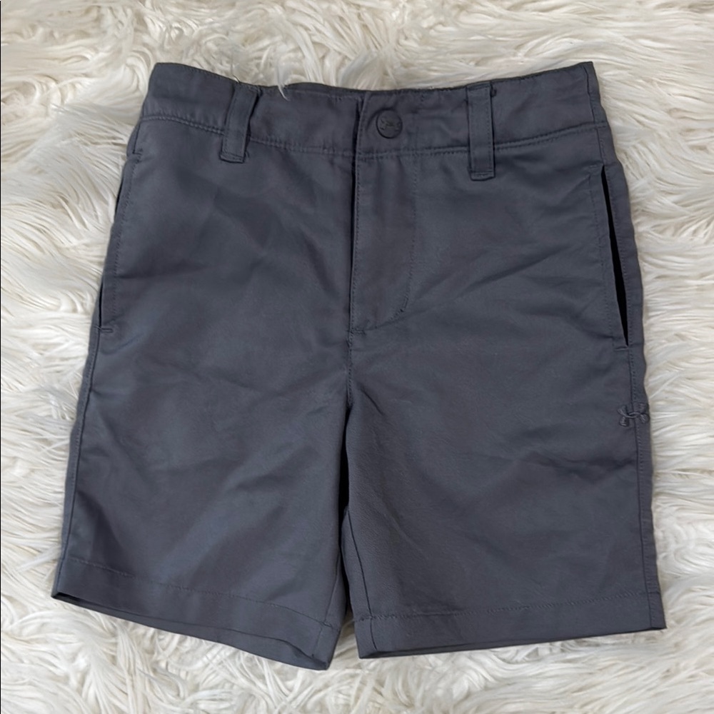 Under Armour Gray Flat Front Shorts with Smooth Finish